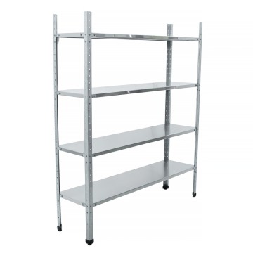 Стеллаж из нержавеющей стали 1500х400х1800 угол